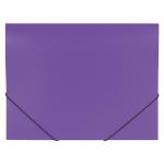 Папка на резинках BRAUBERG Office, фиолетовая, до 300 листов, 500 мкм, 228081