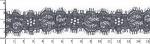 Кружево реснички Y-22 т.серый, ширина 2,5 см.