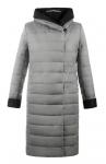 Пальто женское Айлина серо-черная плащевка (синтепон 200) С 0631