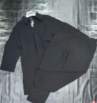 Костюм сингапур SIZE PLUS блузка и брюки черный ED111