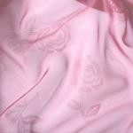 Штора вуаль с тиснением роза 140*180 см. светло-розовый