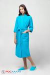 Женский облегченный махровый халат с планкой МЗО-107 (14)
