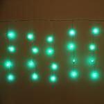 Бахрома для дома 2,5м*60см 48 ламп LED, с насадками Шар, Зеленый