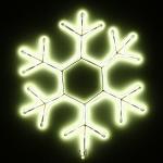 Фигура светодиодная, "Снежинка" гибкий неон, 40 см, Белый (постоянное свечение)