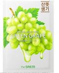 Тканевая маска Natural Green Grape с экстрактом зелёного винограда.