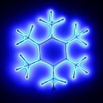 Фигура светодиодная, "Снежинка" гибкий неон, 40 см, Синий (постоянное свечение)