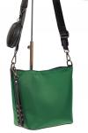 Текстильная женская сумка, цвет зеленый