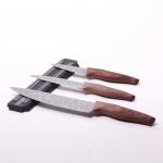 Набор кухонных ножей на магнитной полоске 4 предмета (3 ножа+держатель) Kamille 5148