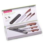 Набор кухонных ножей 4 предмета (3 ножа+магнитная полоса) Kamille 5042