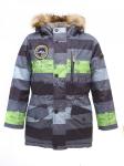 Зимняя куртка для мальчика M222 СЕРО-ЗЕЛЁНЫЙ
