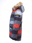 Зимняя куртка для мальчика M222 СЕРО-ОРАНЖЕВЫЙ