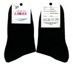 Мужские носки ВУ Liwax 6101 хлопок чёрные гладкие