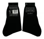 Мужские носки ВУ Angelo Sartori хлопок чёрные гладкие