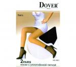 Женские капроновые носки Dover 5501 чёрные, в упаковке 2 штуки, цена за штуку