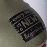 Двухслойная шапка "Everyday is a new beggining"