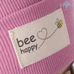Двухслойная шапка c нашивкой "Bee happy"