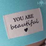 Двухслойная шапка c нашивкой "You are beautiful"