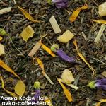 чай весовой зелёный "Нефритовое облако" Nadin (спирулина, крапива, манго) 0,5 кг. СуперФуд