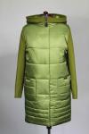 Пальто женское Дуэт зеленая плащевка Э 0059