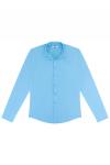 01477 Рубашка однотонная дл.рукав мод.0737-3 цв. голубой