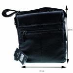 78188-2 black  сумка MANFREDO натуральная кожа 23х25х7