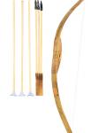Лук со стрелами деревянный 70см 058A-2050A в/п