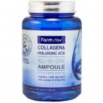 Farm Stay Collagen&Hyaluronic All In One Ampoule Сыворотка с гиалуроновой кислотой и коллагеном 250 ml