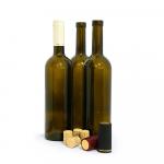 Бутылка Бордо, 0,75 л (оливковое стекло), 12 шт.
