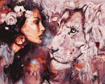 Девушка с розами и дух льва