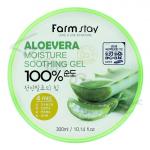 Farm Stay Aloevera Moisture Soothing Gel 100% Увлажняющий и смягчающий гель для лица и тела 300 ml.