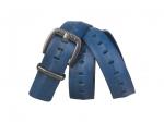 Кожаный голубой мужской джинсовый ремень B40-1042