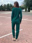 Женский вязанный костюм 386 зеленый
