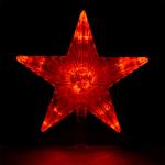 VEGAS   Верхушка на елку "Звезда" красная 10 красных led, зелёный провод 3м,  15*15 см, 220 v /20