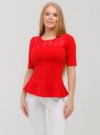 Блуза "Лиля" 5ВП8370-2 лакоста/красный