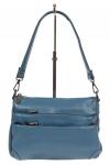 - Классическая женская сумка из искусственной кожи, цвет голубой