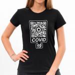 Футболка женская "Covid 19" QR-Code (артикул 46683)