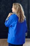 Пальто женское Ветровка женская синяя плащевка/трикотаж Т 0005