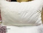 Шелковая подушка с кружевом и вышивкой Бабочки Zoya