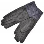 Женские перчатки для сенсорных экранов "Пуговица" (gray)