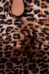 Блуза 456 "Велюр цветной", коричневый/леопард