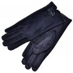 Женские перчатки для сенсорных экранов, комбинированные "Бантик" (d-blue)