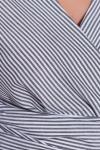 Блуза 441 "Хлопок", белое/полоска черная