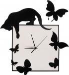 Часы с кошкой бабочки