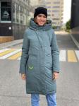 Женская зимняя куртка 8157 (А2) серо-зеленая