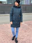 Женская зимняя куртка 2022 темно-бирюзовая