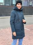 Женская зимняя куртка 2022 темно-бирюзовая