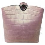 Женская кожаная сумка Aruba Piton. Розовый перламутр.