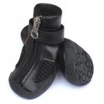 YXS216 Ботинки для собак черные (уп.4шт.)