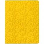 Дневник 1-11 кл. 48л. ЛАЙТ Leaves pattern. Yellow, иск. кожа, ляссе, тиснение, DU48kh_29230