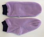 Флисовые носки лавандовые с фиолетовыми манжетами
